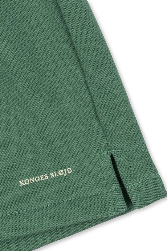 Konges Sløjd szorty bawełniane dziecięce SPOTTY SWEAT SHORTS GOTS zielony KS105091.PPY2