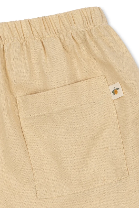Konges Sløjd szorty dziecięce lniane FRANZEN LINEN SHORTS beżowy KS104828.PPY2