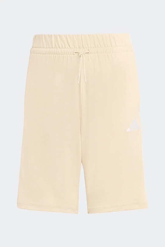 adidas szorty bawełniane dziecięce KD8578 beżowy SS26