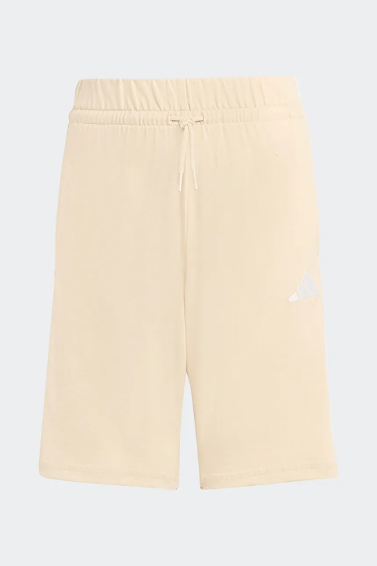 Детски памучен къс панталон adidas KD8578 бежов SS26