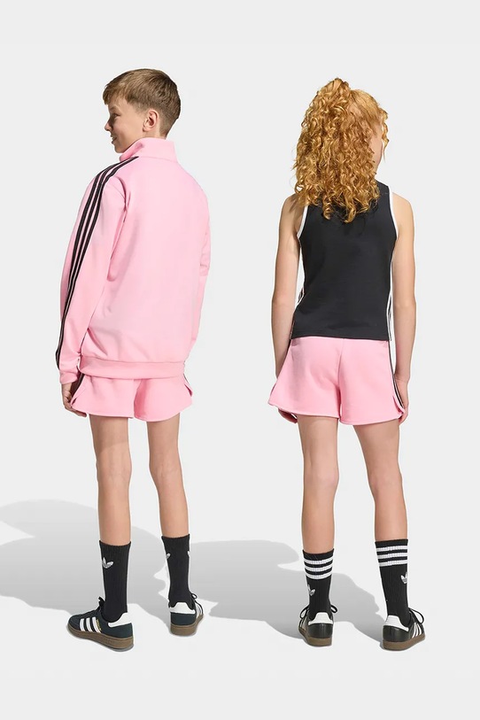 Deklice adidas Originals otroške kratke hlače z bombažem KC8669 roza