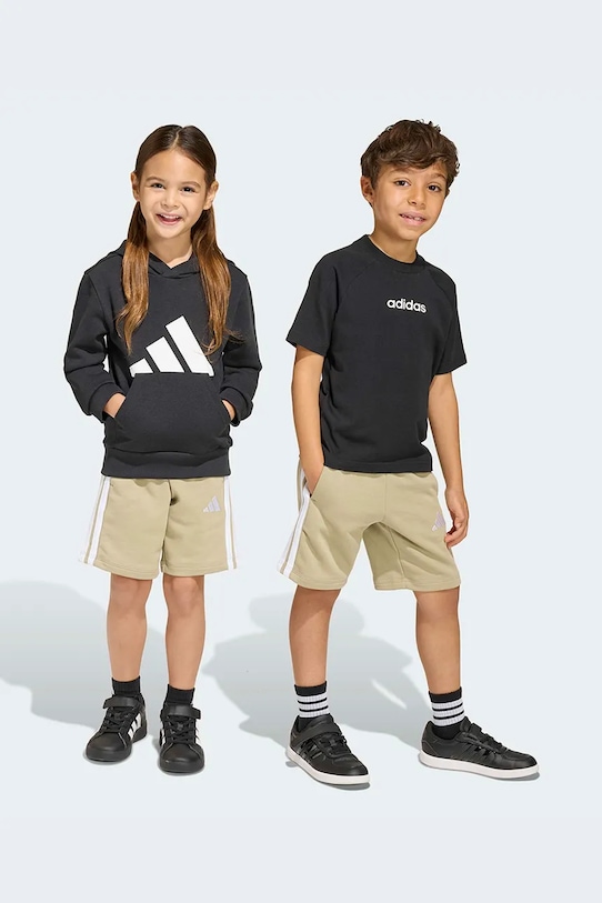 Adidas спортен къс панталон за деца от памук зелен KB9644