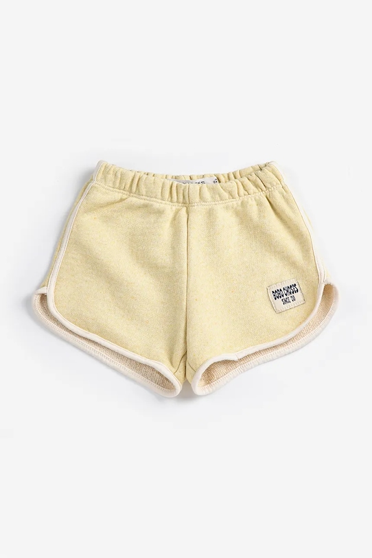 Bobo Choses pantaloncini in cotone per neonati Bobo Choses Since 09 126AB047 giallo SS26