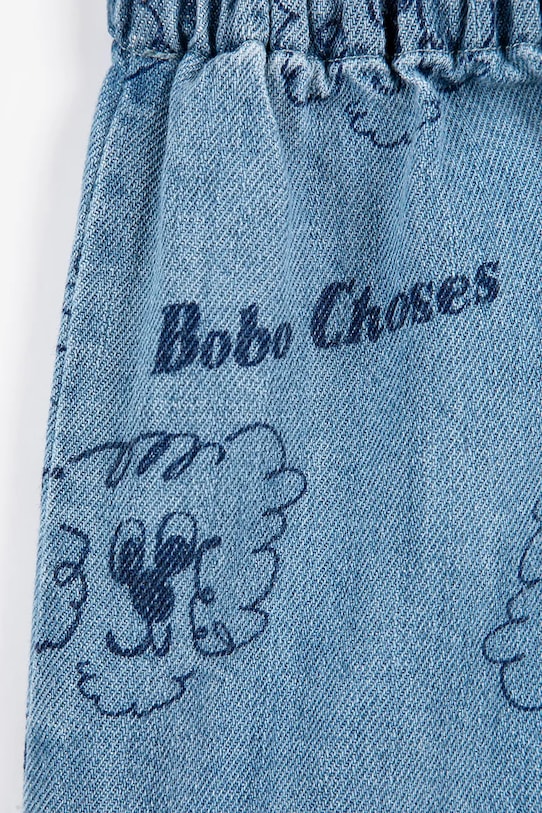 Bobo Choses pantaloncini in denim per neonati Pickles The Dog blu 126AB057