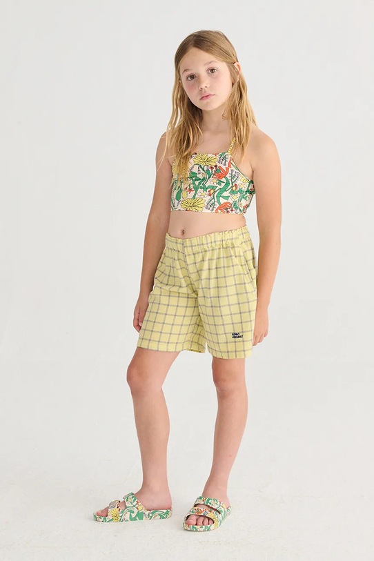 Bobo Choses szorty bawełniane dziecięce Spicy Window Pane 126AC065