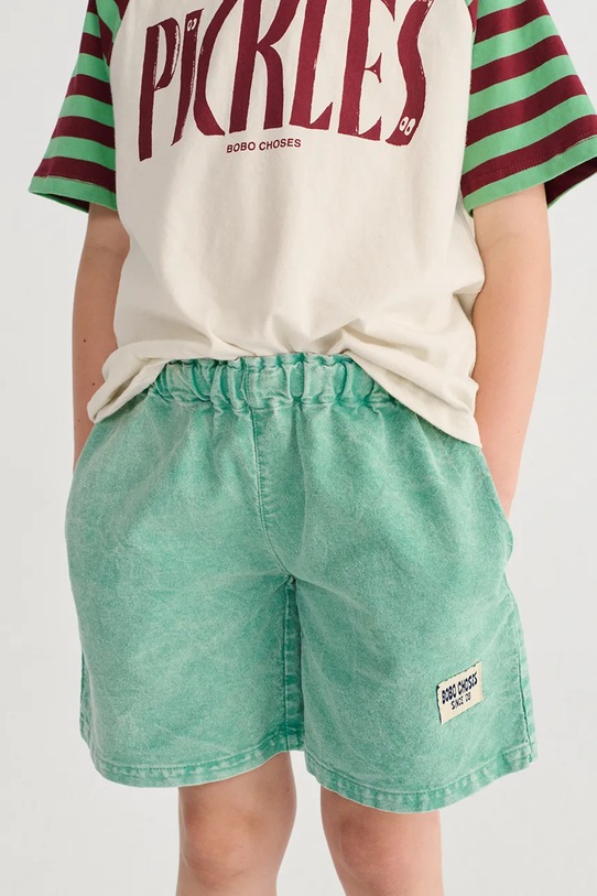 Bobo Choses szorty bawełniane dziecięce Bobo Choses Since 09 126AC066 turkusowy