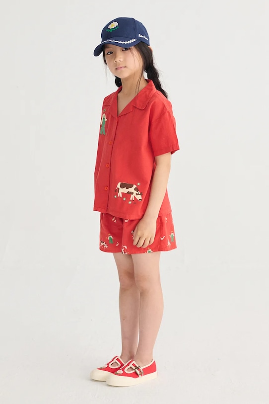 Bobo Choses shorts di lana bambino/a Farm Adventure rosso 126AC068