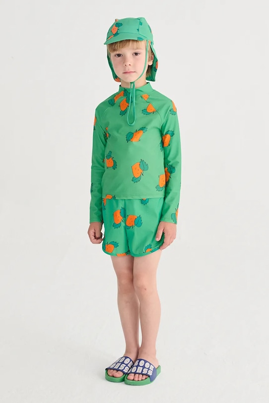 Bobo Choses szorty kąpielowe dziecięce Curious Turnip Produkt niemowlęcy turkusowy 126AC131