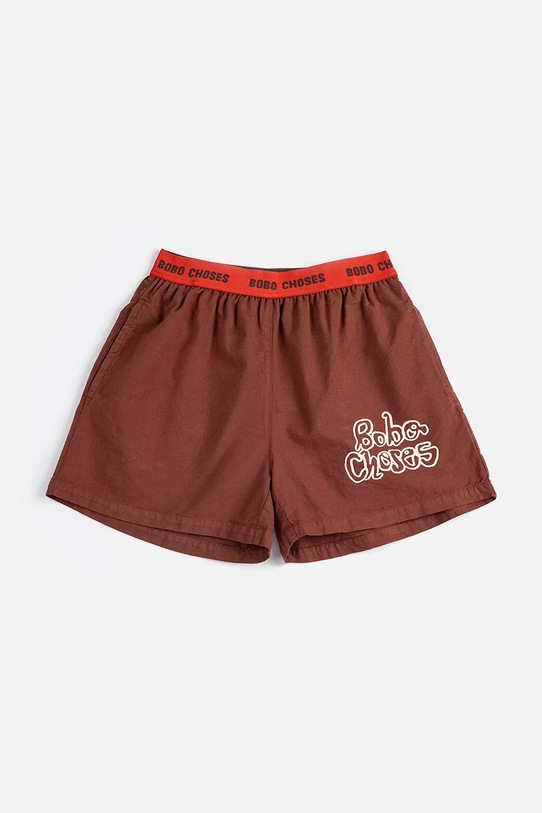 Bobo Choses szorty bawełniane dziecięce Bobo Choses By Hand 126AC145 brązowy SS26