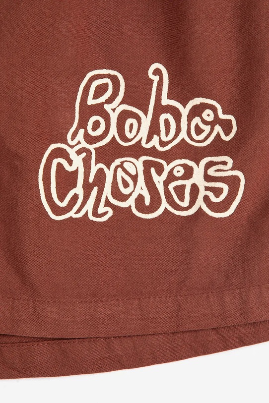 Chłopiec Bobo Choses szorty bawełniane dziecięce Bobo Choses By Hand 126AC145 brązowy