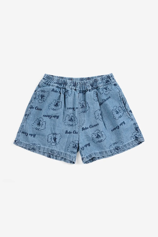 Bobo Choses pantaloncini in denim per neonati Pickles The Dog denim blu 126AC157