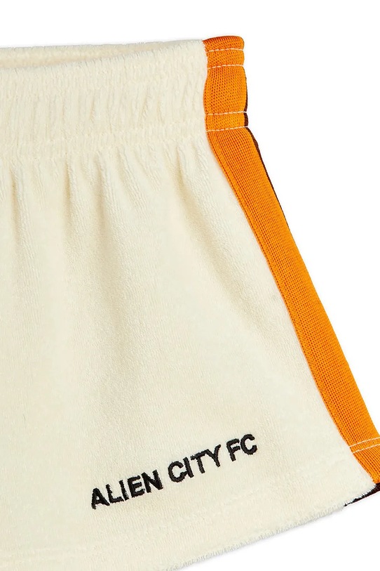 Chłopiec Mini Rodini szorty dziecięce bawełniane Alien City FC 26230116 beżowy