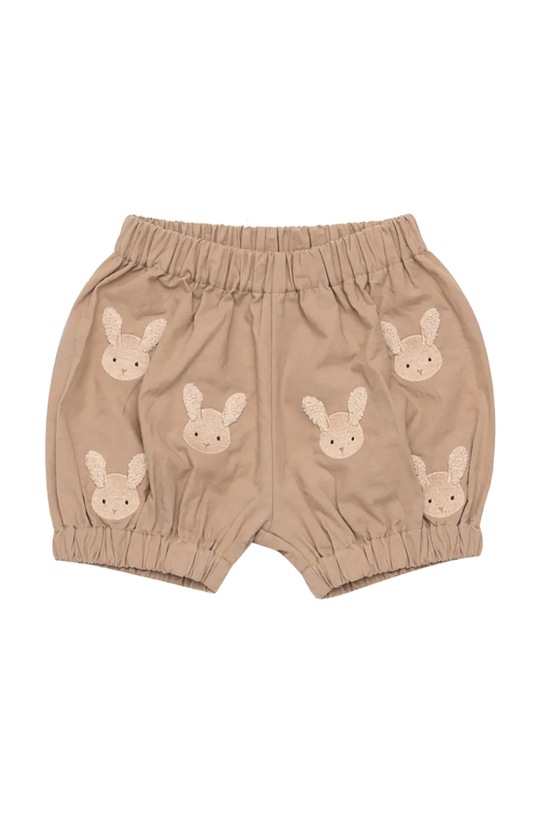 Donsje szorty bawełniane niemowlęce Carson Bloomers Fluffy Bunnies 3029808 beżowy SS26