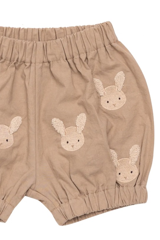 Donsje szorty bawełniane niemowlęce Carson Bloomers Fluffy Bunnies beżowy 3029808