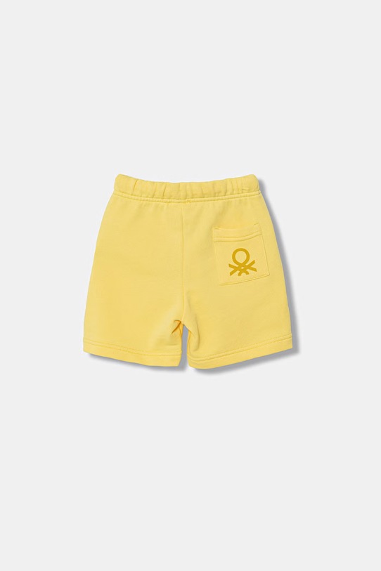 United Colors of Benetton szorty dziecięce bawełniane 3J70G900P.P.Stagionale żółty SS26