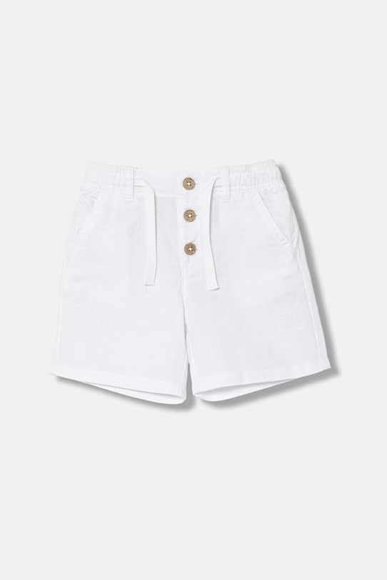 United Colors of Benetton kratke hlače za djecu s lanom bijela 43WBG9039.P.Stagionale