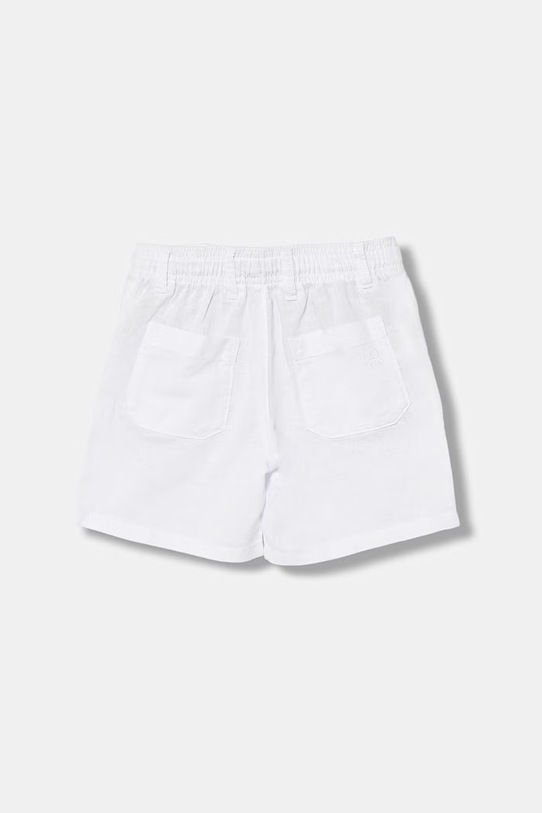 United Colors of Benetton kratke hlače za djecu s lanom 43WBG9039.P.Stagionale bijela SS26