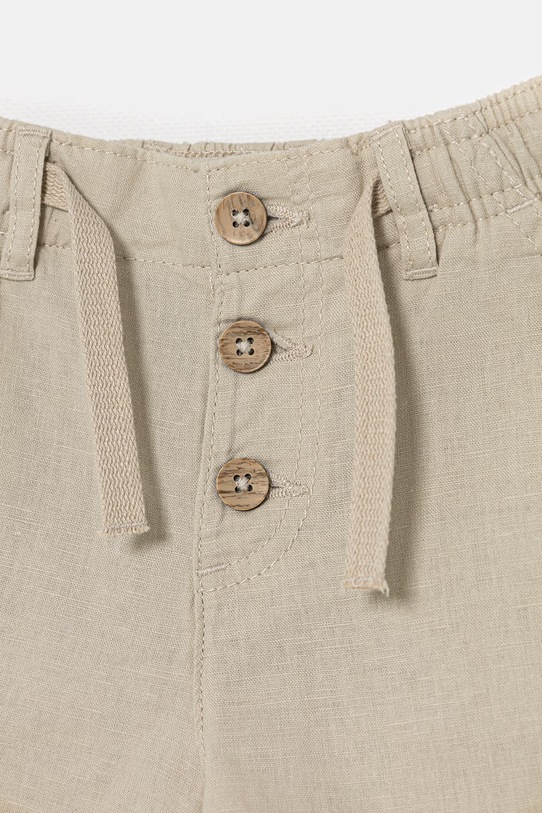 Dječaci United Colors of Benetton kratke hlače za djecu s lanom 43WBG9039.P.Stagionale bež