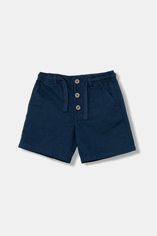 United Colors of Benetton Kratke hlače za djecu s lanom mornarsko plava 43WBG9039.P.Stagionale