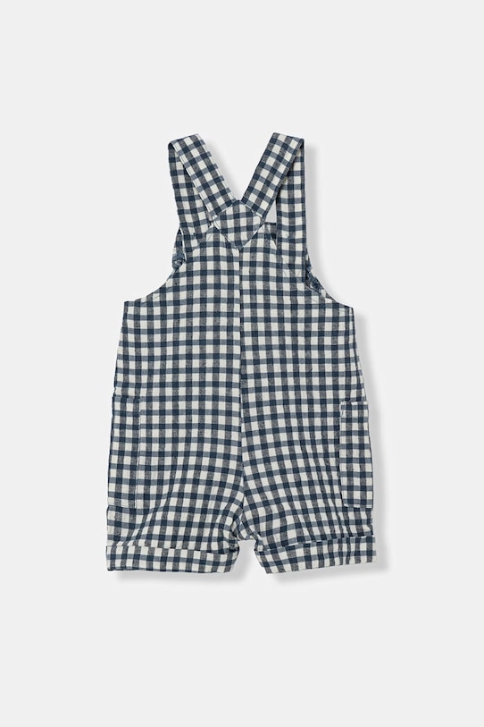 United Colors of Benetton rampers per neonati con lino 4T06AT01U.W.Stagionale blu navy SS26