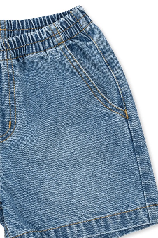 Konges Sløjd šortky dětské džínové MAGOT DENIM SHORTS GOTS námořnická modř KS105462.PPY2