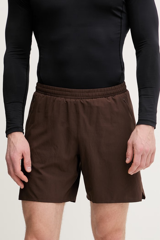 Salomon szorty treningowe SHKout dzianina brązowy LC2640600
