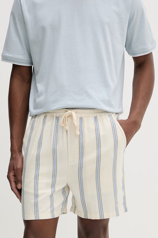 Les Deux szorty męskie bawełniane Lawson beżowy 1001490