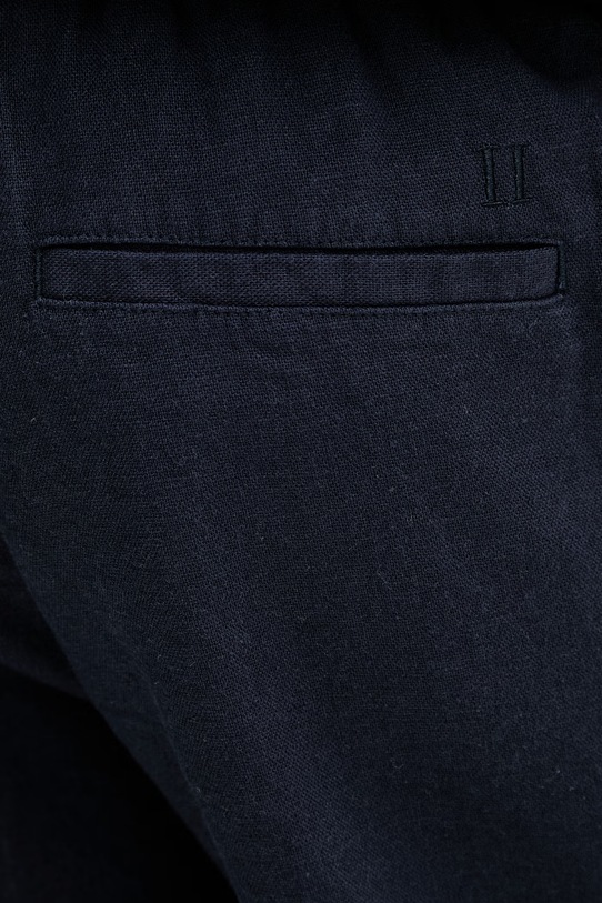 Les Deux szorty męskie z lnem Otto granatowy 1001791