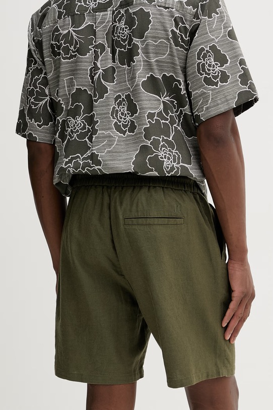 Odzież Les Deux szorty męskie z lnem Otto 1001791 zielony