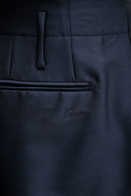 Kenzo pantaloni scurți bărbătești cu lână bleumarin FG55SH3029FA