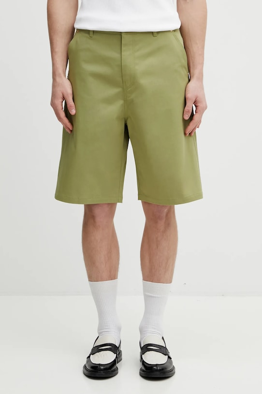 Σορτς Drôle de Monsieur Short Baggy με ελαστάν πράσινο J.BS167.CO214.OL