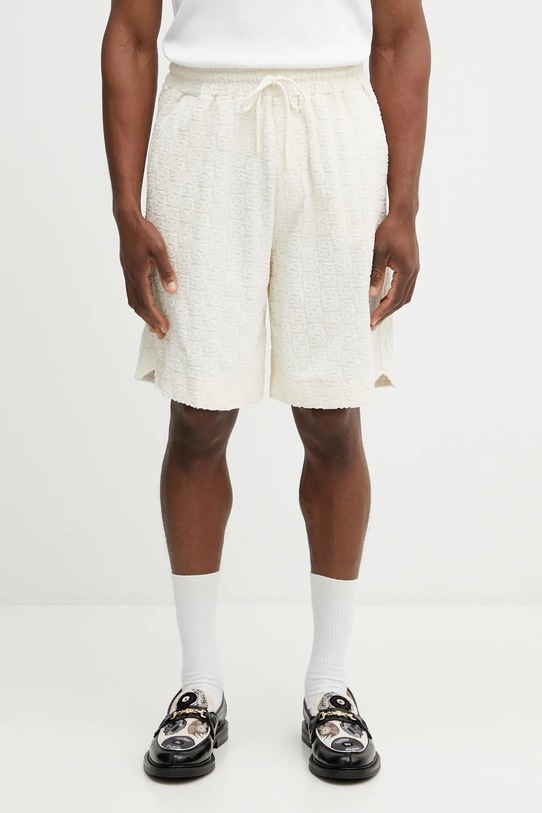 Bavlněné šortky Drôle de Monsieur Monogramme bavlna béžová J.BS158.CO201.OW