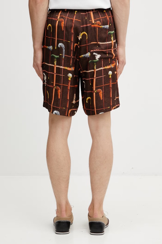 Odzież Drôle de Monsieur Cannes szorty z wiskozy męskie K.BS158.VI033.BN brązowy