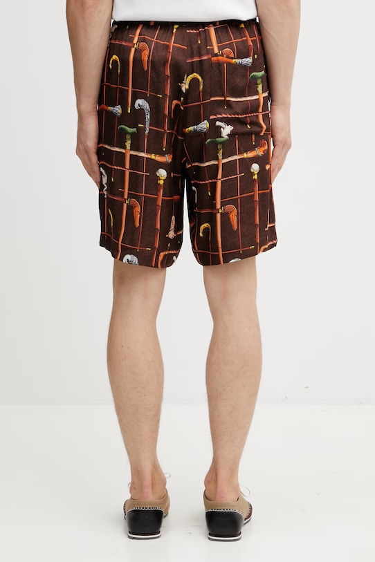 Odzież Drôle de Monsieur Cannes szorty z wiskozy męskie K.BS158.VI033.BN brązowy