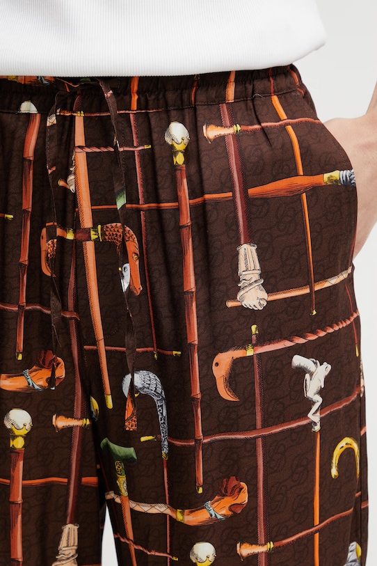 Drôle de Monsieur šortky pánské z viskózy Cannes hnědá K.BS158.VI033.BN