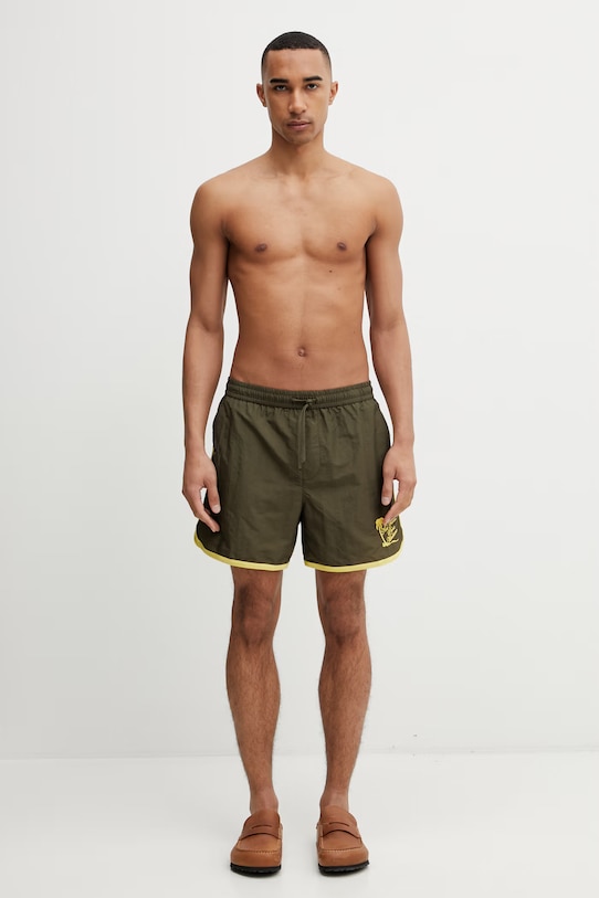 Drôle de Monsieur Plage Slogan Palmier szorty kąpielowe męskie K.BS184.PA028.KK zielony