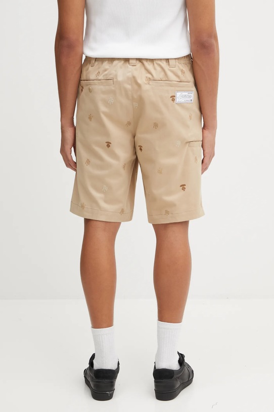 Odzież AAPE szorty bawełniane Main AAPSPMB691XXO beżowy