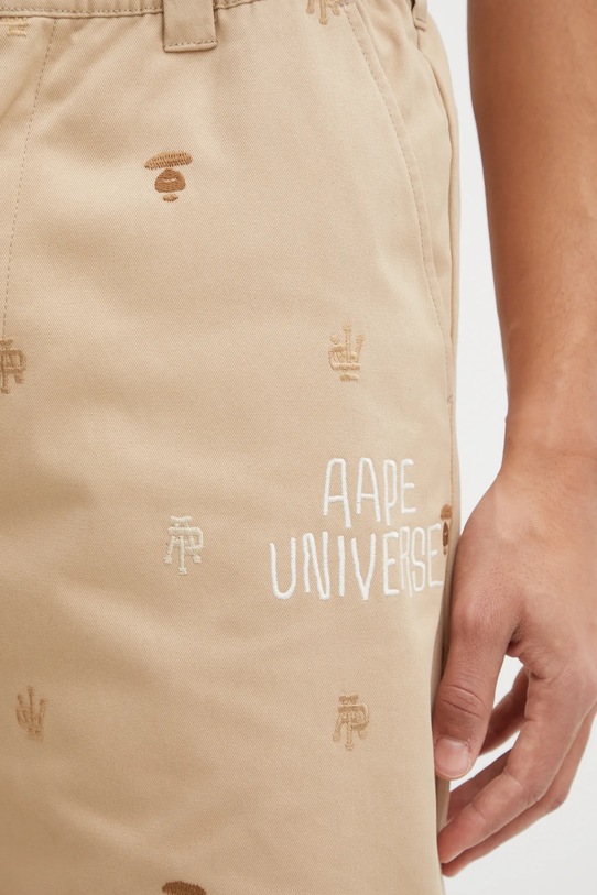 AAPE szorty bawełniane Main beżowy AAPSPMB691XXO