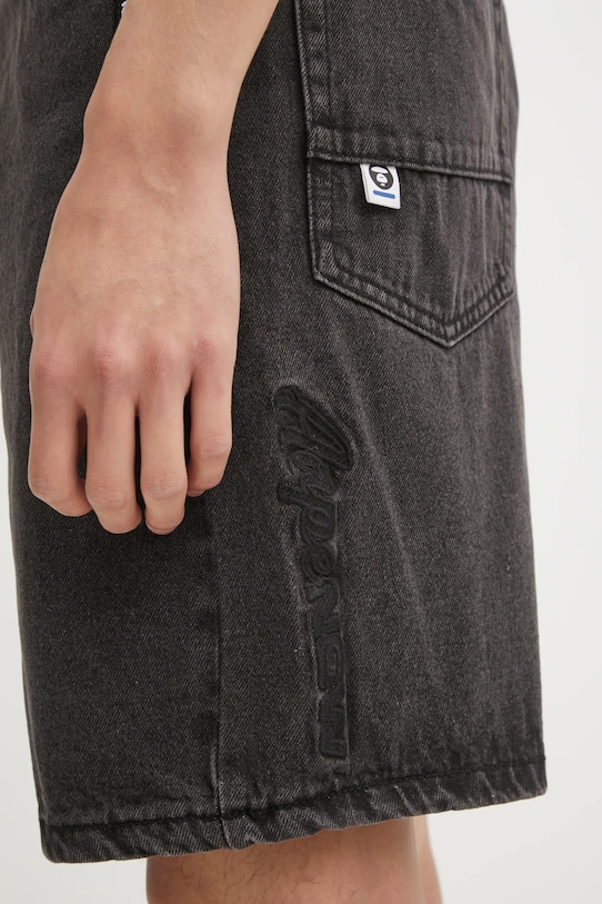 AAPE szorty jeansowe Now czarny AAPSPMB668XXO