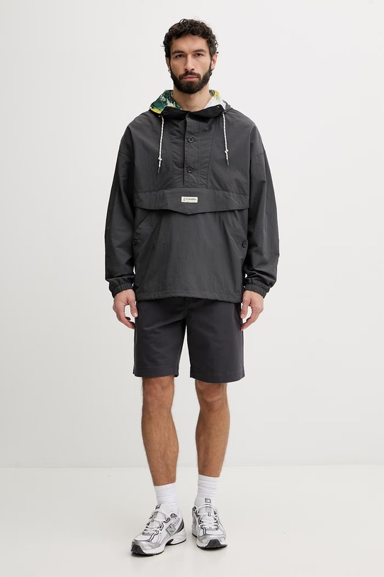 Columbia szorty męskie z bawełną Acker Rock 2157071 szary SS26