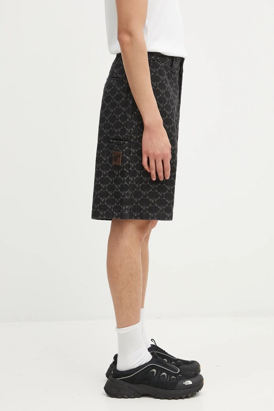 A Bathing Ape szorty jeansowe College Monogram czarny 1L30151302