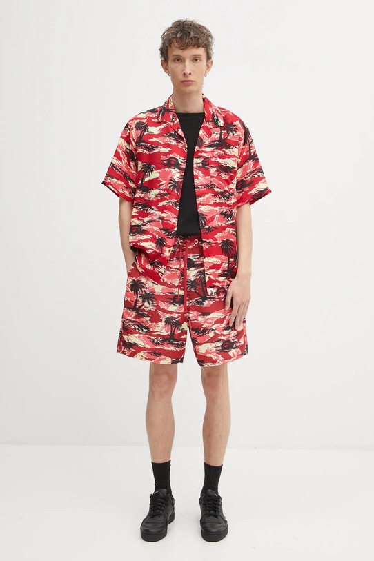 A Bathing Ape szorty Palm Tree Camo 1L30153312 czerwony
