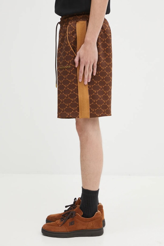 A Bathing Ape szorty College Monogram 1L30153320 brązowy SS26