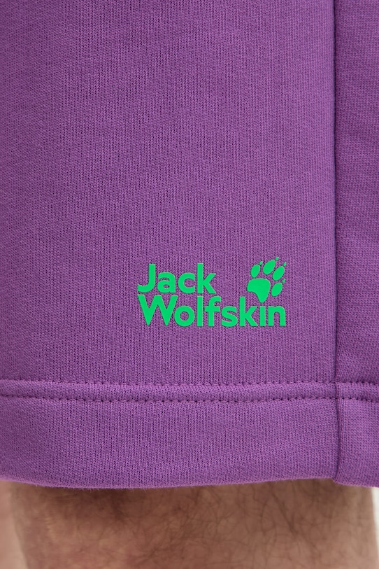Jack Wolfskin szorty sportowe męskie bawełniane Celebrate The Paw fioletowy A65908