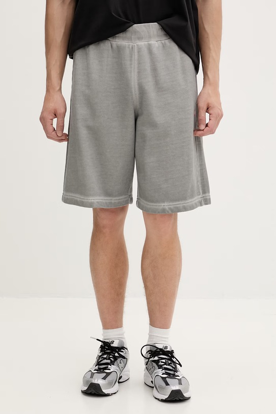 Diesel szorty dresowe męskie bawełniane P-CROWN-V1 szary A20493.0IKBR