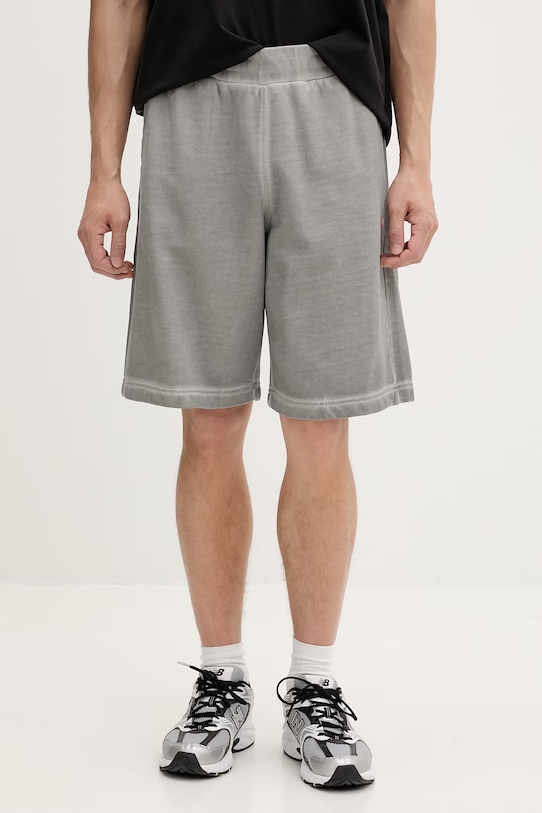 Diesel szorty dresowe męskie bawełniane P-CROWN-V1 szary A20493.0IKBR