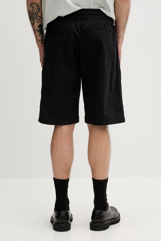 Odzież Diesel szorty cargo męskie z bawełną P-BEECK A21985.0EPCH czarny
