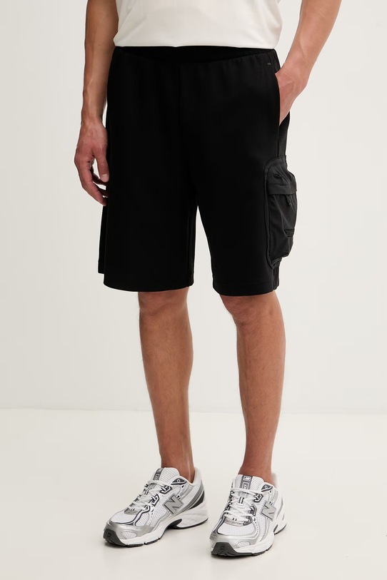 EA7 Emporio Armani szorty dresowe męskie z bawełną czarny AF12660.7M001588