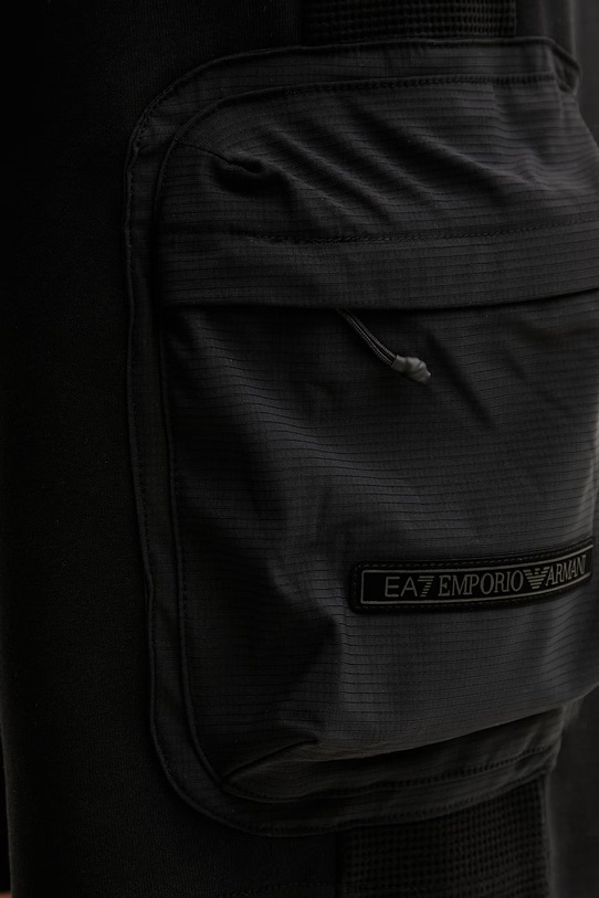EA7 Emporio Armani szorty dresowe męskie z bawełną czarny AF12660.7M001588