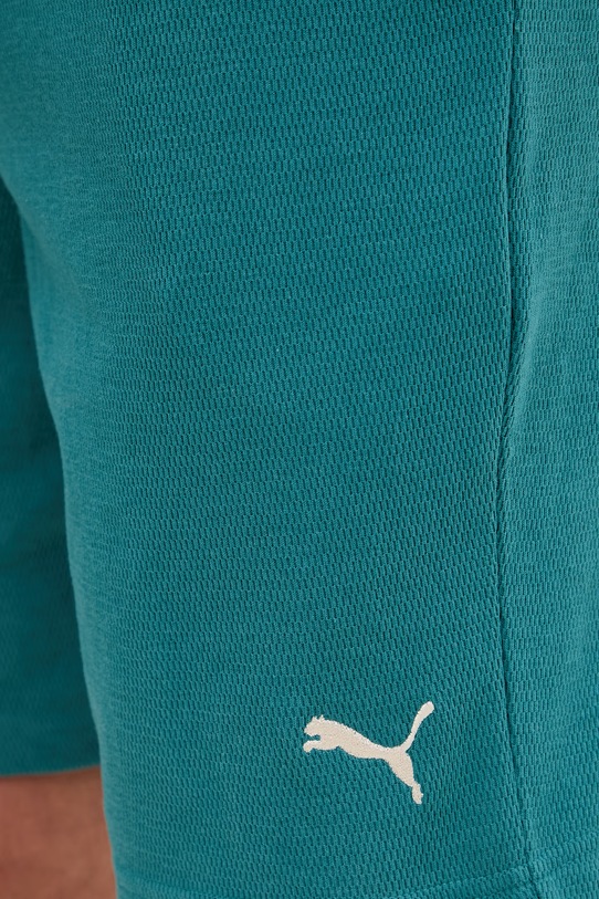 Puma szorty dresowe męskie z bawełną Essential Elevated turkusowy 692021